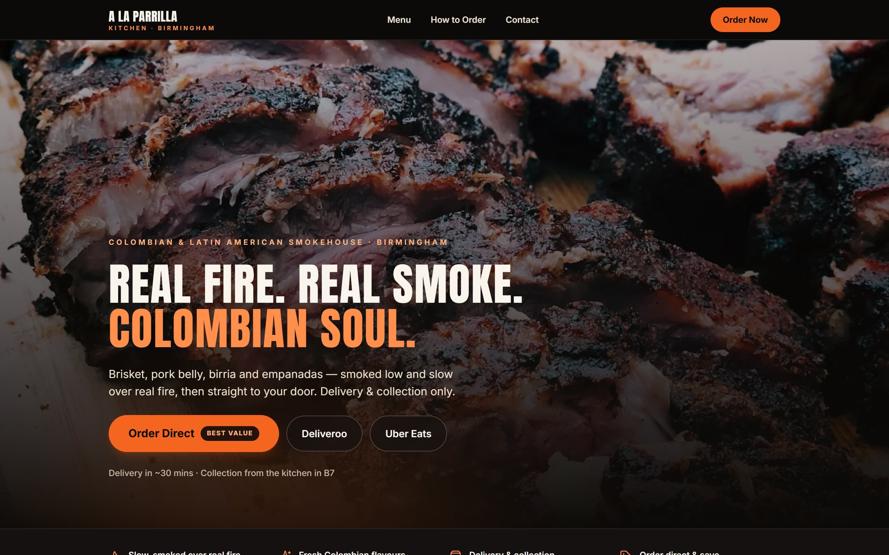 A La Parrilla, Kitchen website