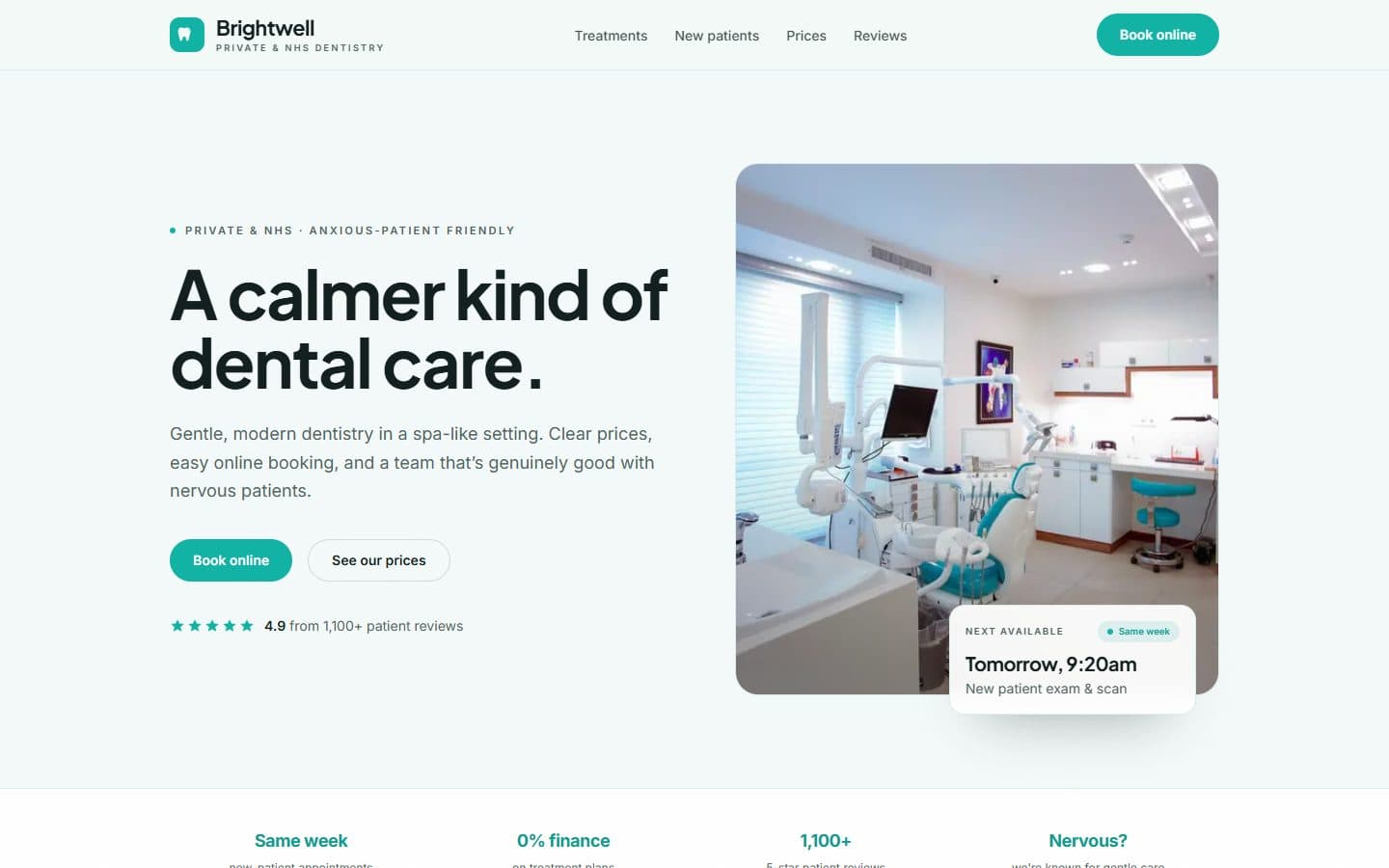Brightwell, Dental Practice website