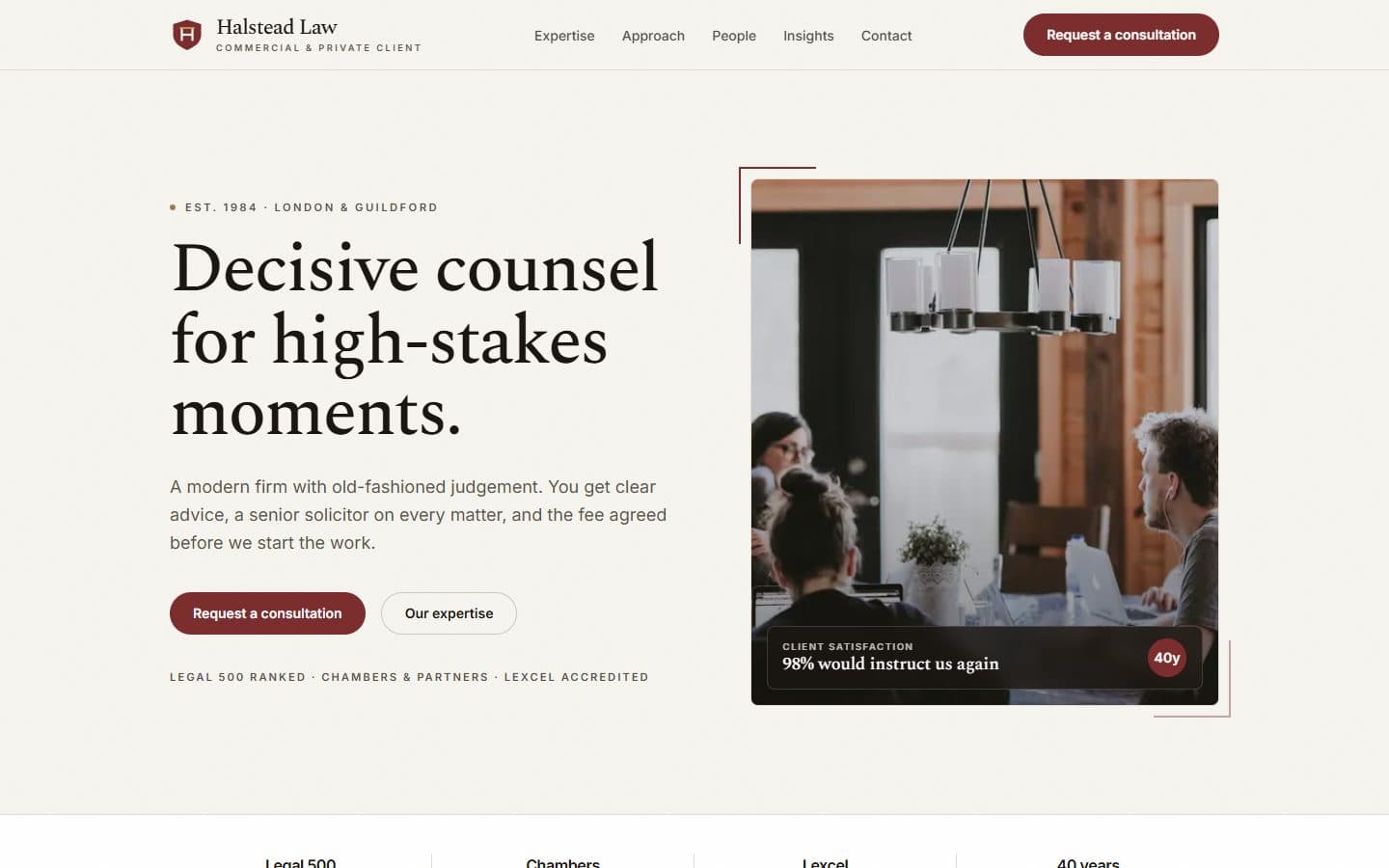 Halstead Law, Law Firm website